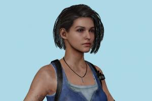 Jill Valentine Jill, Jill-Valentine, Resident-Evil, RE3, resident, evil, female, girl, woman, people, xna, characters, rigged